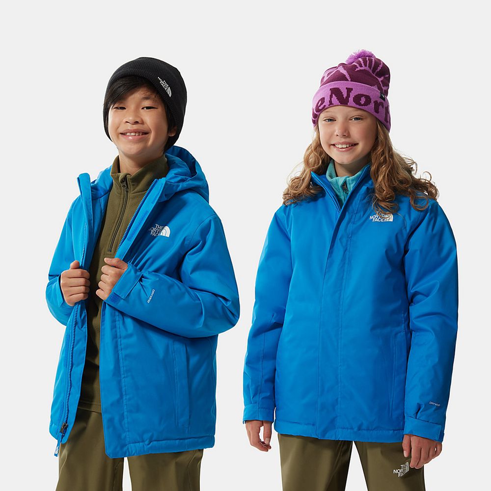 The North Face Jackets Youth Australia - The North Face Snow Quest Zip-In Blue Skiing And Snowboardi